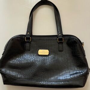 Vintage Leather Tommy Hilfiger Black Crocodile Bag